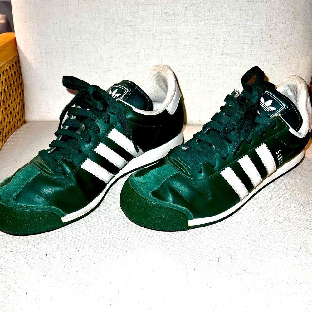 Limited Edition Green Adidas Samoa Sneakers, Size 10.5